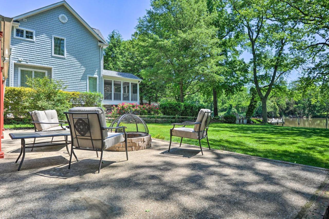 Waterfront Annapolis Home Fire Pit And Fishing Pier ภายนอก รูปภาพ