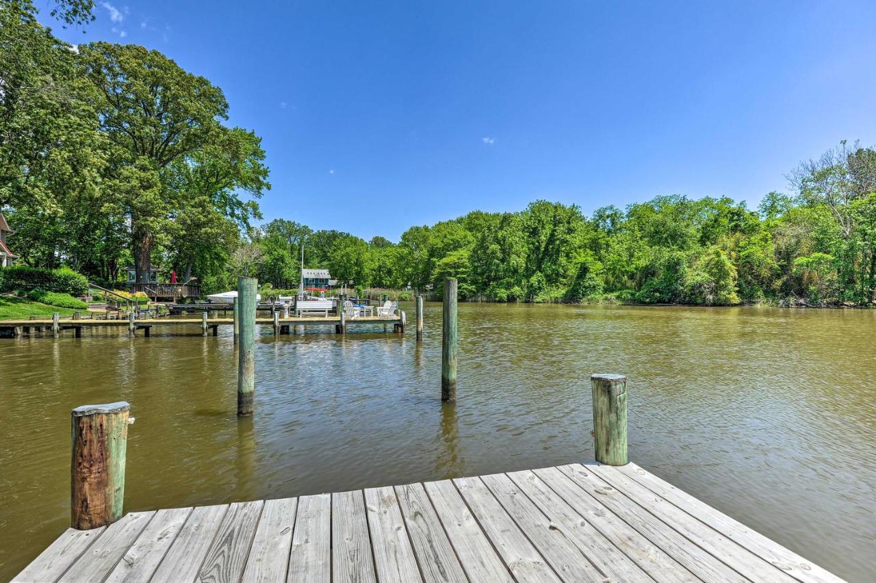 Waterfront Annapolis Home Fire Pit And Fishing Pier ภายนอก รูปภาพ